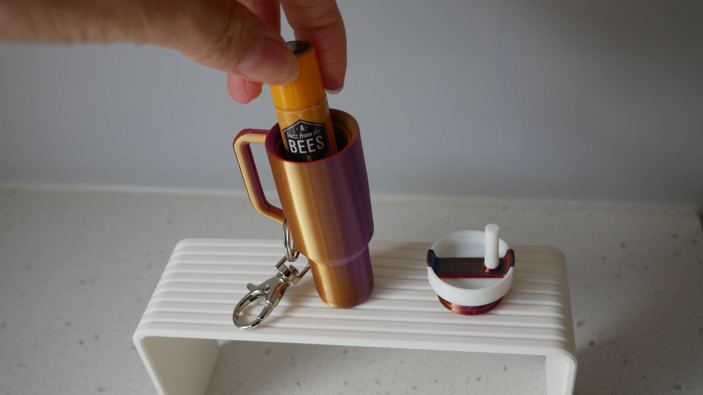 Stanley Cup Inspired Keychain with Storage